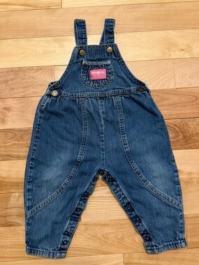 Vintage bubble OshKosh B'gosh Dark Blue Denim Toddler Overalls